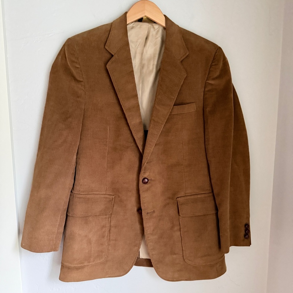 Haggar‎ Jacket Men's Vintage Corduroy Blazer in Dark Tan Size 40R - Picture 13 of 13